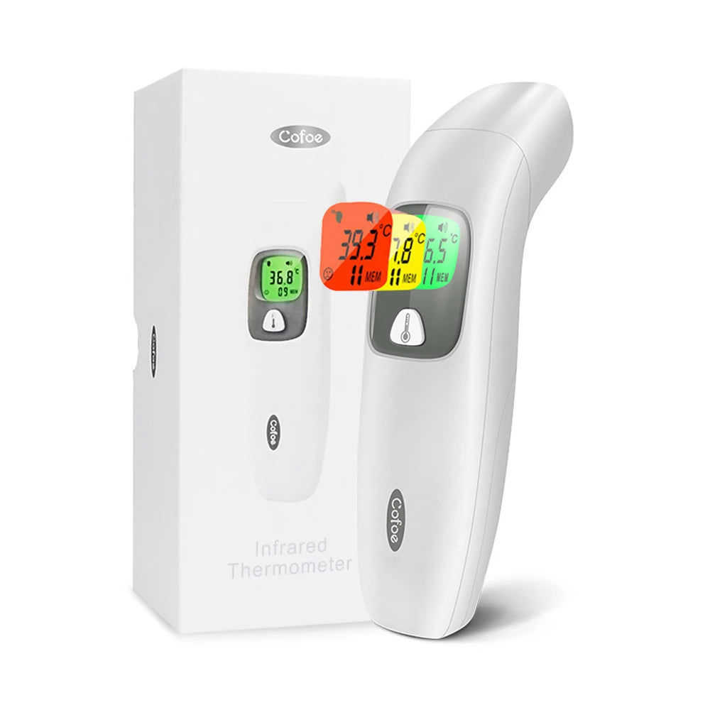 Cofoe 2 in 1 Digital Forehead & Ear Thermometer Non-Contact Medical Thermometer Baby/Adult ±0.1℃ Temperature precise Measure