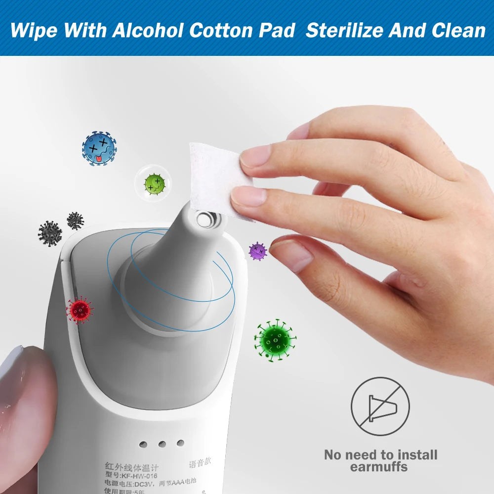 Cofoe 2 in 1 Digital Forehead & Ear Thermometer Non-Contact Medical Thermometer Baby/Adult ±0.1℃ Temperature precise Measure