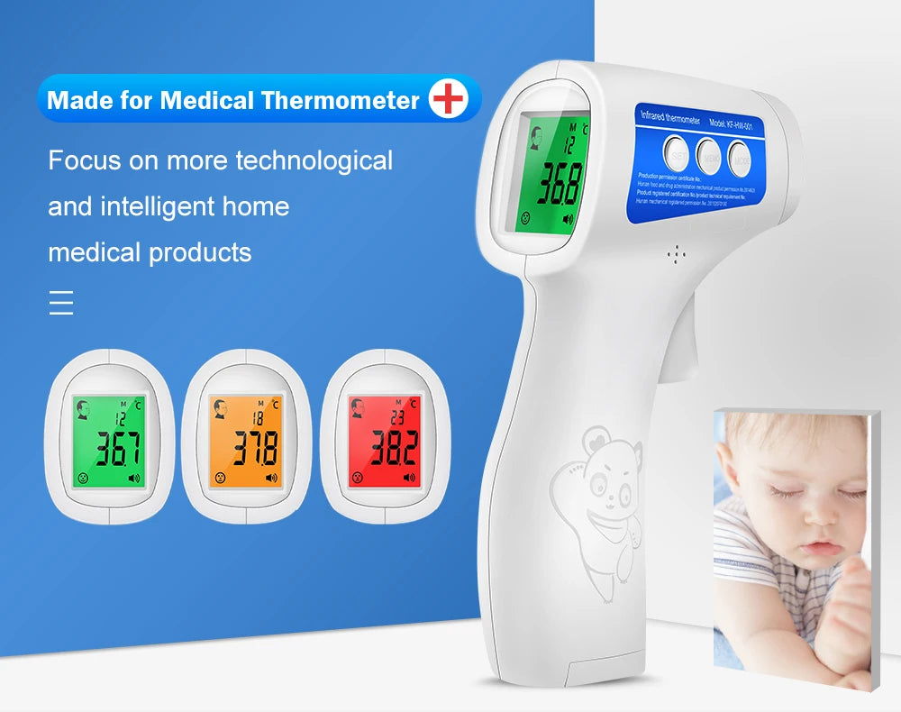 Cofoe 2 in 1 Digital Forehead & Ear Thermometer Non-Contact Medical Thermometer Baby/Adult ±0.1℃ Temperature precise Measure
