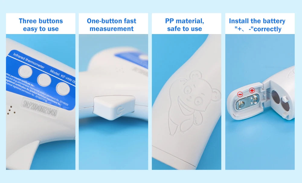 Cofoe 2 in 1 Digital Forehead & Ear Thermometer Non-Contact Medical Thermometer Baby/Adult ±0.1℃ Temperature precise Measure