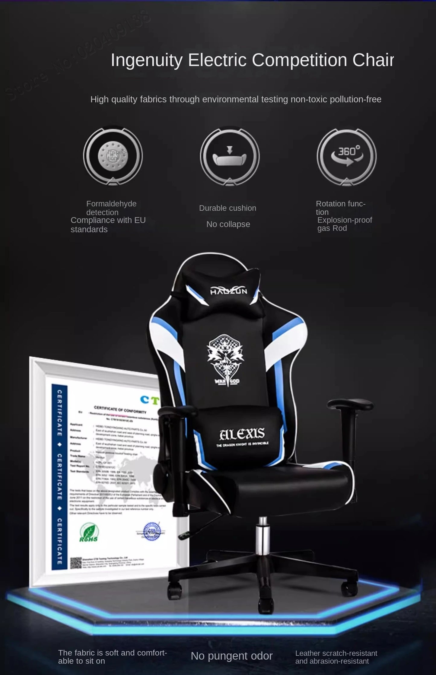 Gaming Chair Home Office Computer Chair Reclining Comfortable Chaise Gaming Lift Backrest Boss Chair