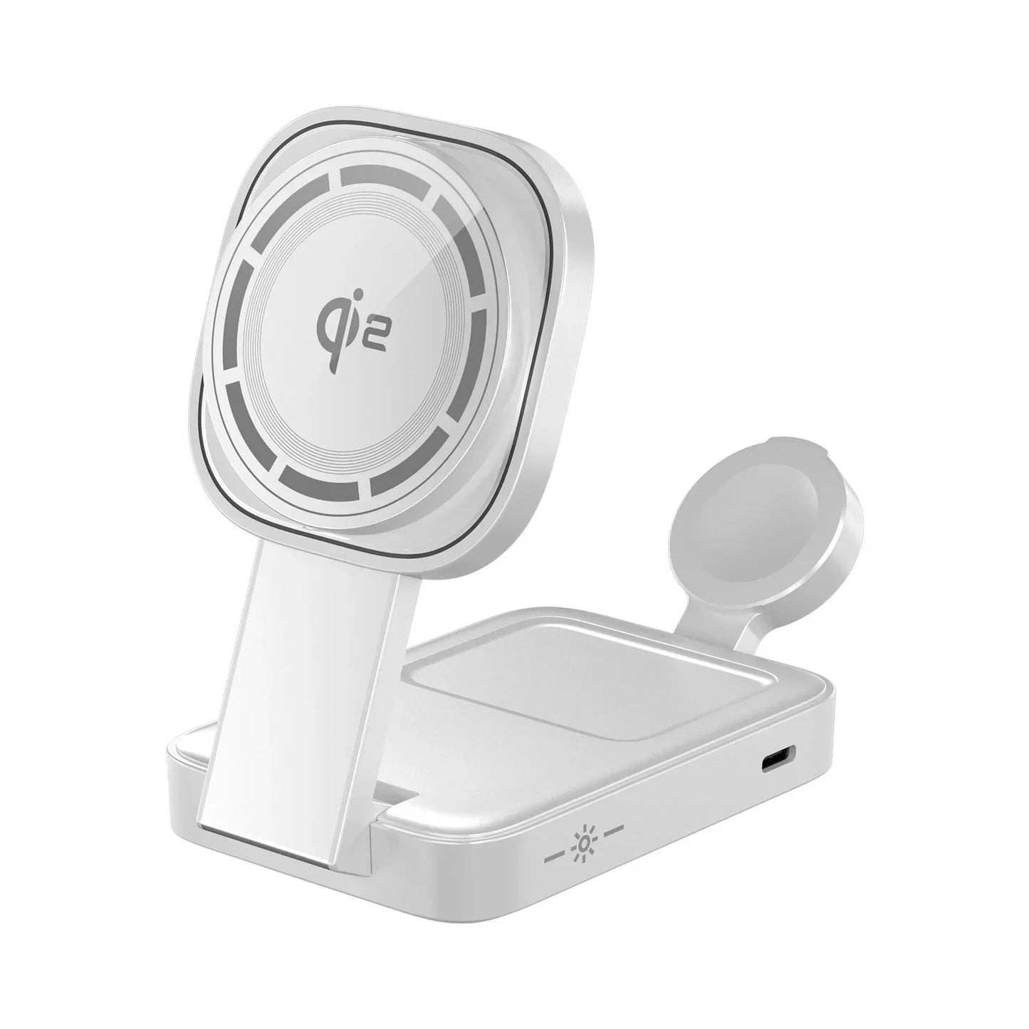 3 In 1 Magnetic Wireless Charger QI2 Folding Wireless Charging Station for Magsafe iPhone 16 15 14 13 iWatch 9 8 7 AirPods Pro