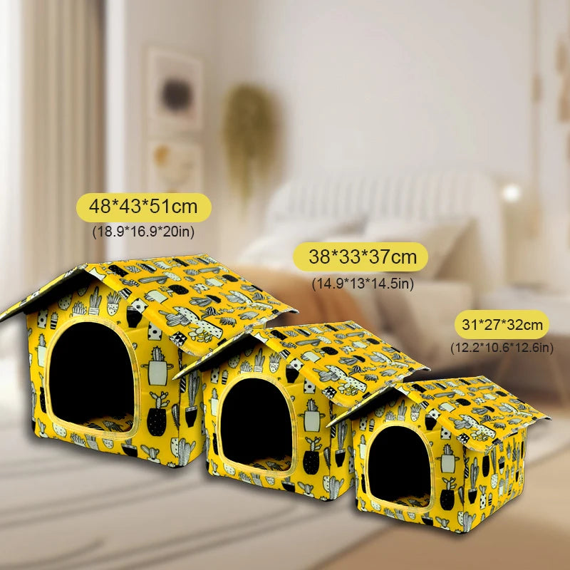 Waterproof Cat House for Outdoors Rainproof Dog House Cat House Villa Tent Collapsible Pet Shelter house waterproof sun proof