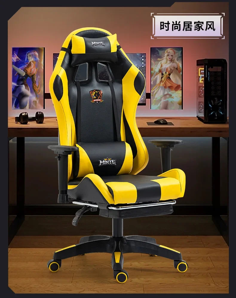 Gaming Chair Reclining Comfortable Office Chair Sedentary Ergonomic Chair Household Lift Seat