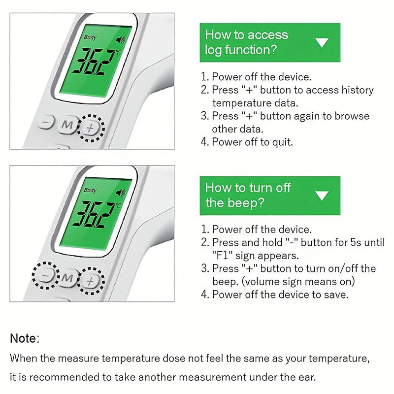 Non-Contact Body Temperature Tool Medical IR Fever Thermometer Digital Ear Thermometer or Mini Finger Pulse Oximeter Blood Oxyge