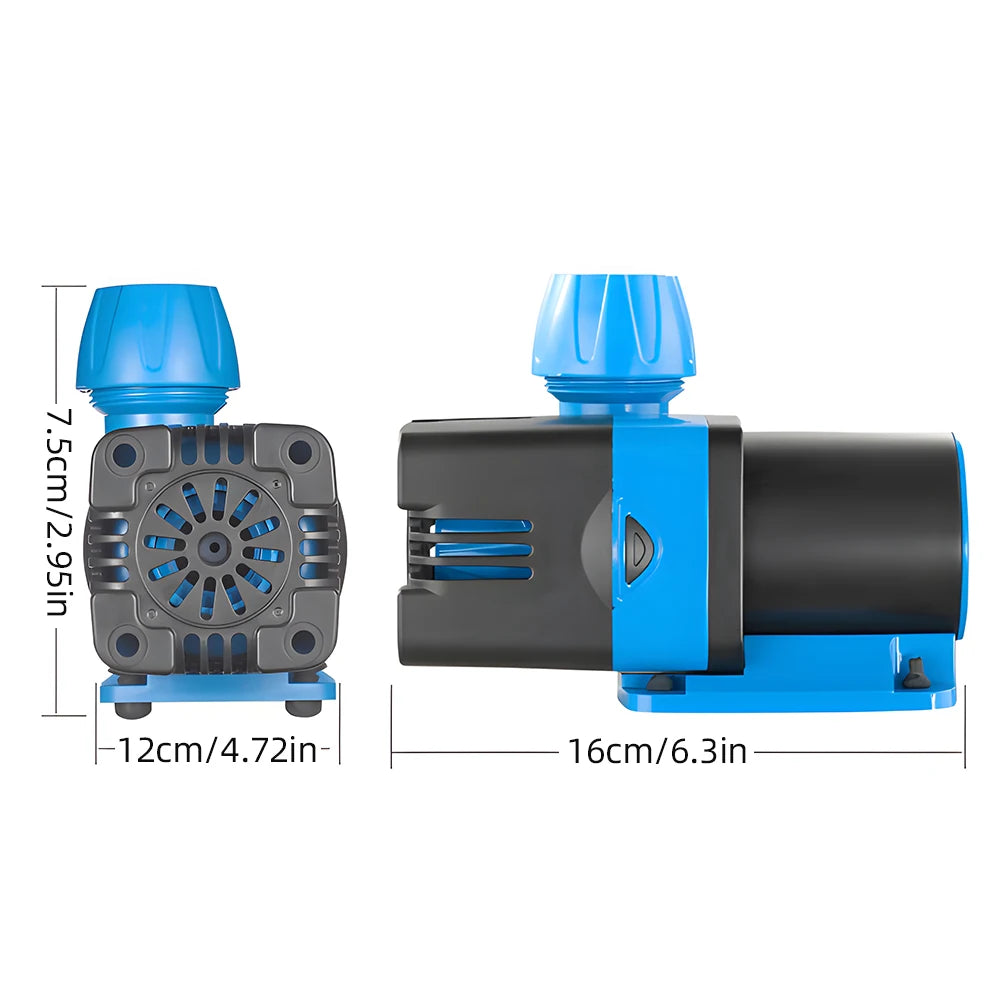 8000L/H Submersible Water Pump - Variable Frequency Water Pump Sine Wave Technology Ultra Quiet DC Pump Suit for Pond Fountain