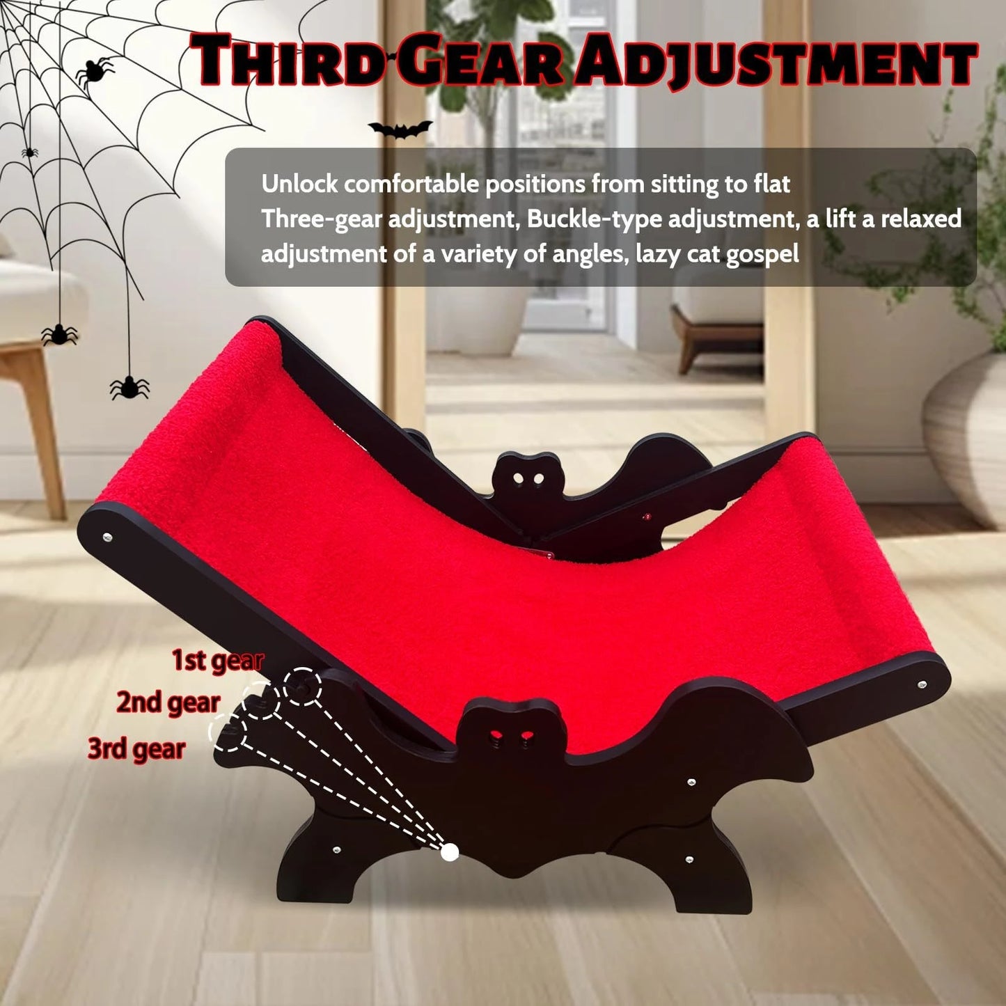 Cat recliner wholesale bat European and American Halloween black red four-season universal couch plus beach chair sofa cat nest