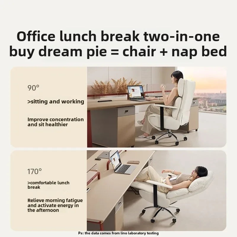 HotOffice Chair, Lunch Break, Reclining, Comfortable, Sedentary, Computer Chair, Recliner, Living Room, Bedroom, Sofa