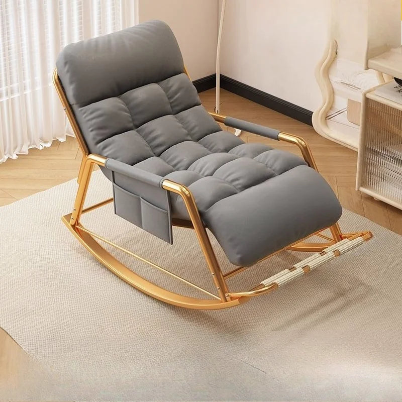 Recliner Rocking Chair Sitting and Sleeping Dual-purpose Lunch Break Chair Balcony Home Leisure Lazy Sofa Chair Ergonomic