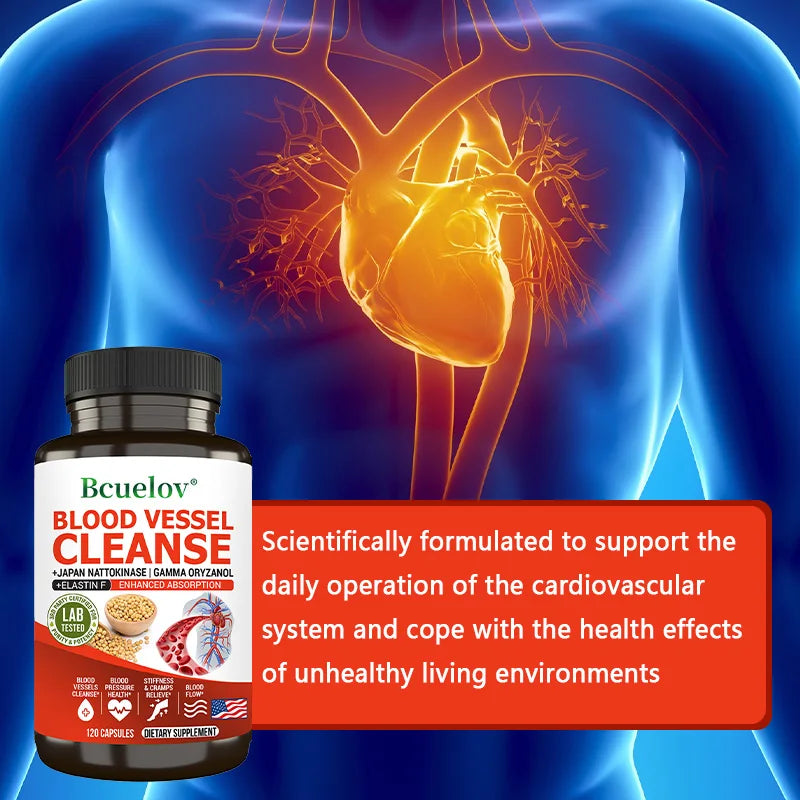 Nattokinase 2000 FU Supplement - Improve Blood Circulation, Promote Detoxification Metabolism, Maintain Cardiovascular Health