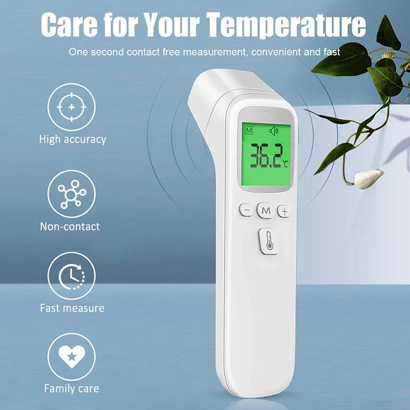 Non-Contact Body Temperature Tool Medical IR Fever Thermometer Digital Ear Thermometer or Mini Finger Pulse Oximeter Blood Oxyge
