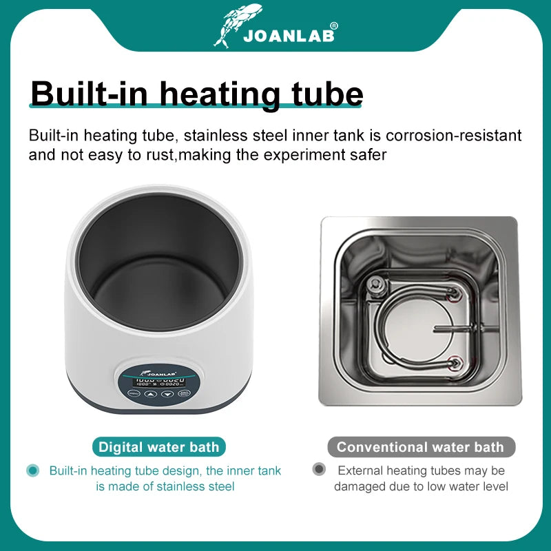 JOANLAB Water Bath Laboratory Constant Temperature Digital Display Room temperature -100℃ Anti-dry Burning Function 2L 110/220V
