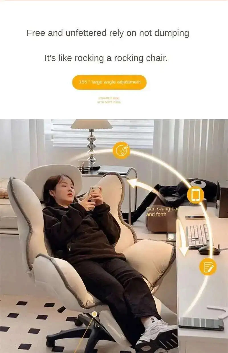 Modern Minimalist Gaming Chair for Household 의자 Computer Chair Comfortable Sitting Leisure Backrest Reclining Office Chair