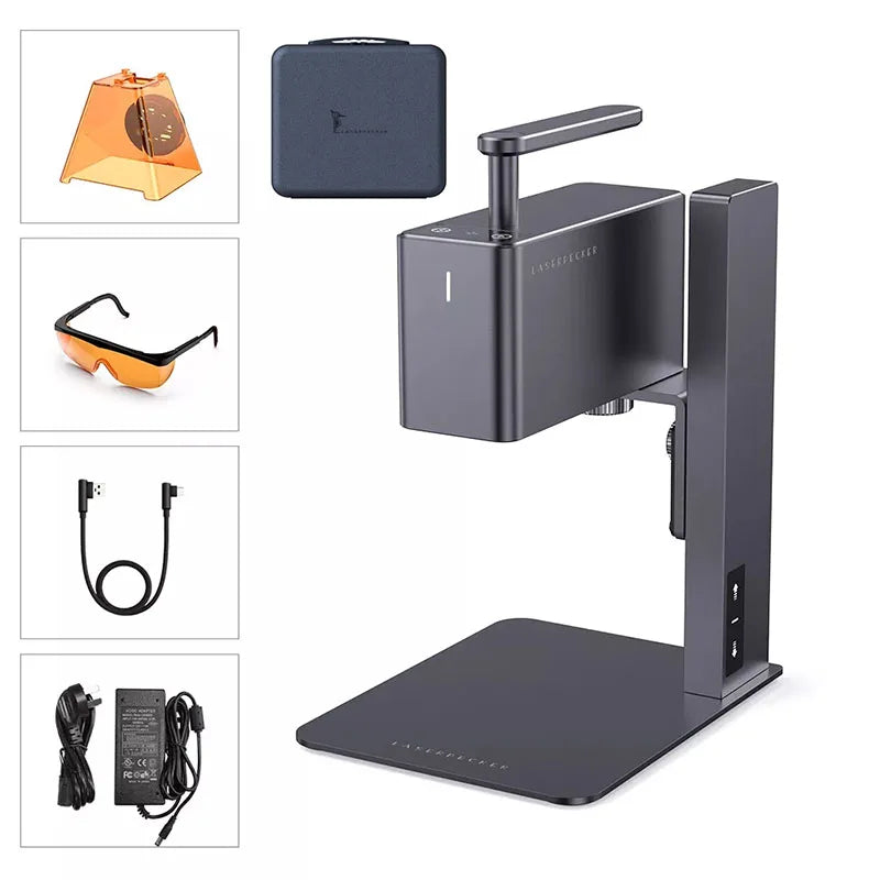 Laserpecker Laser Engraving Machine With 5W 2K Bluetooth 5.0 Mini Portable Engraver For Woodworking DIY Paper Leather LP2