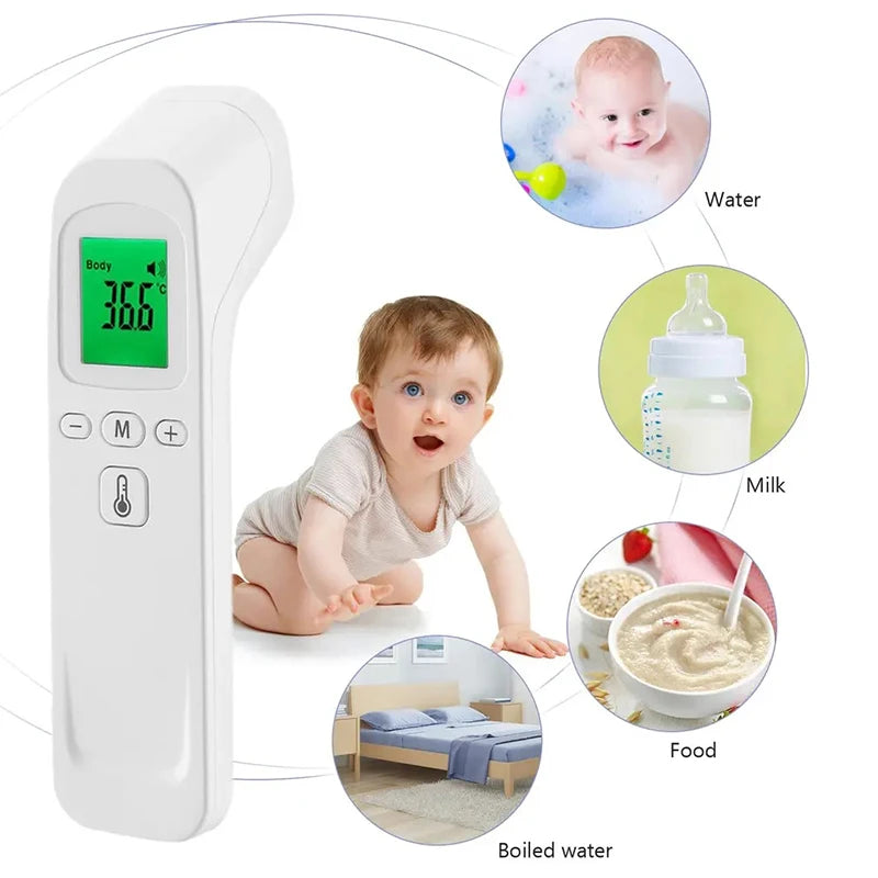 Non-Contact Body Temperature Tool Medical IR Fever Thermometer Digital Ear Thermometer or Mini Finger Pulse Oximeter Blood Oxyge