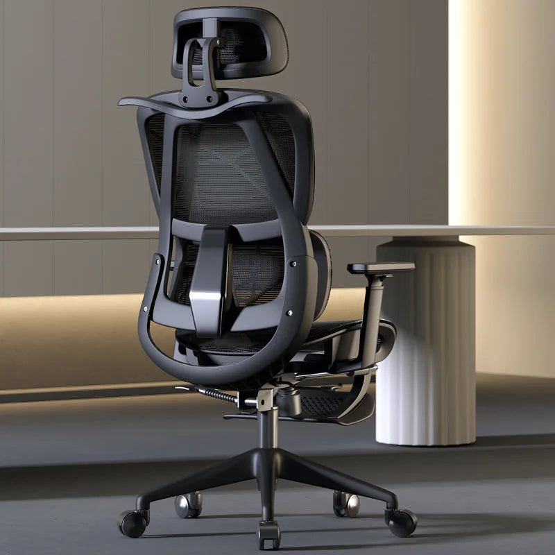Ergonomic Office Chair Reclining Lumbar Support Headrest Adjustable Armrests Footrest Bureaustoel Home Office Gaming Room