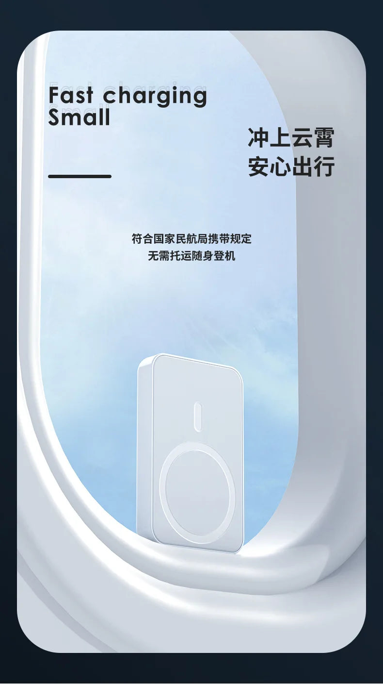 Magsafe PowerBank 10000mAh Spare battery Portable Charger Mobile External Battery Fast charging For iPhone 16 15
