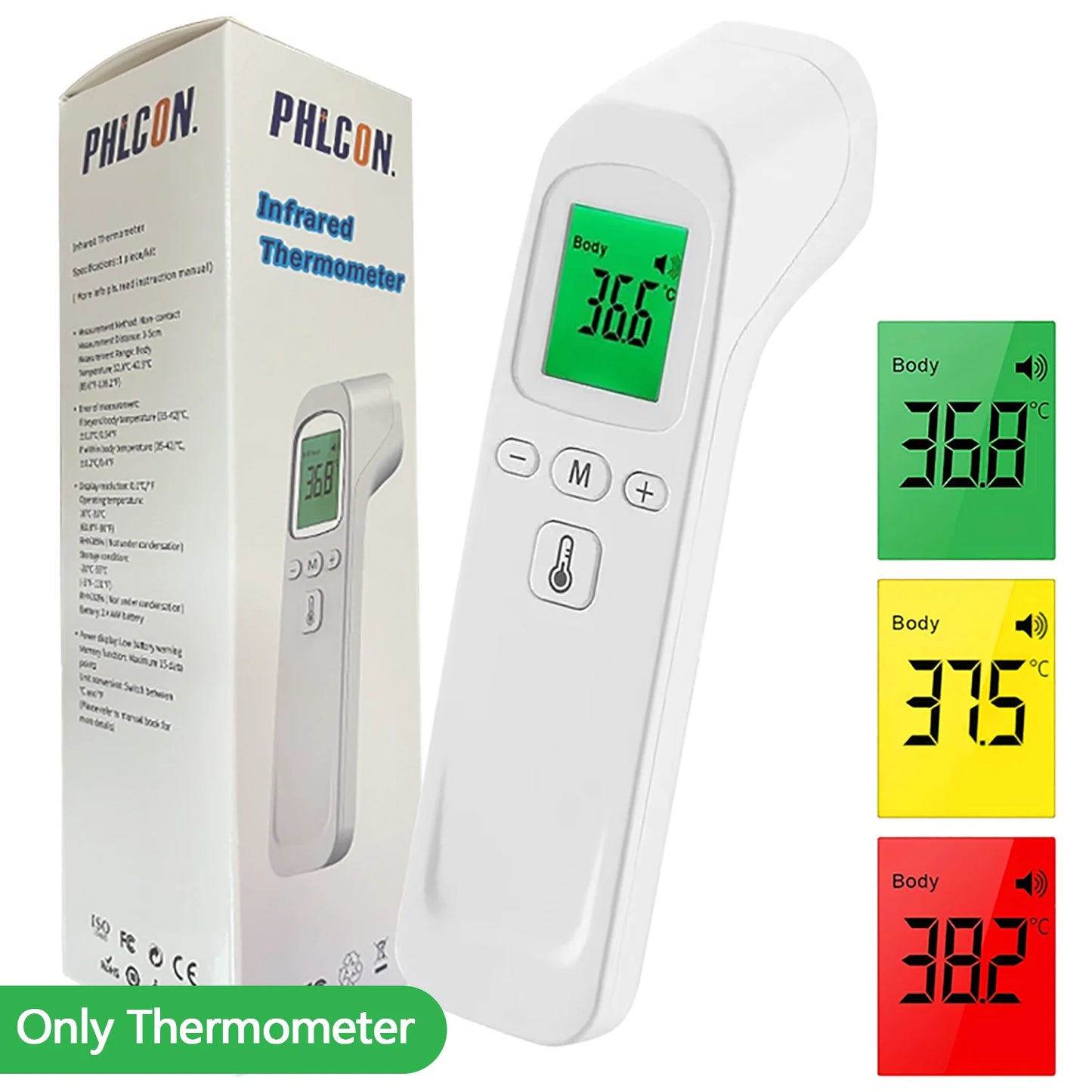 Non-Contact Body Temperature Tool Medical IR Fever Thermometer Digital Ear Thermometer or Mini Finger Pulse Oximeter Blood Oxyge