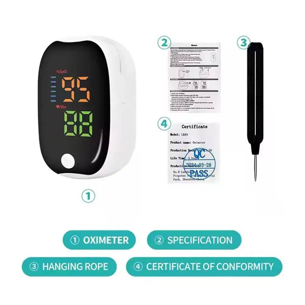 Medical Equipment Light Emitting Diode Oximeter Portable Usb Rechargeable Pulse Oximeter Handheld Finger