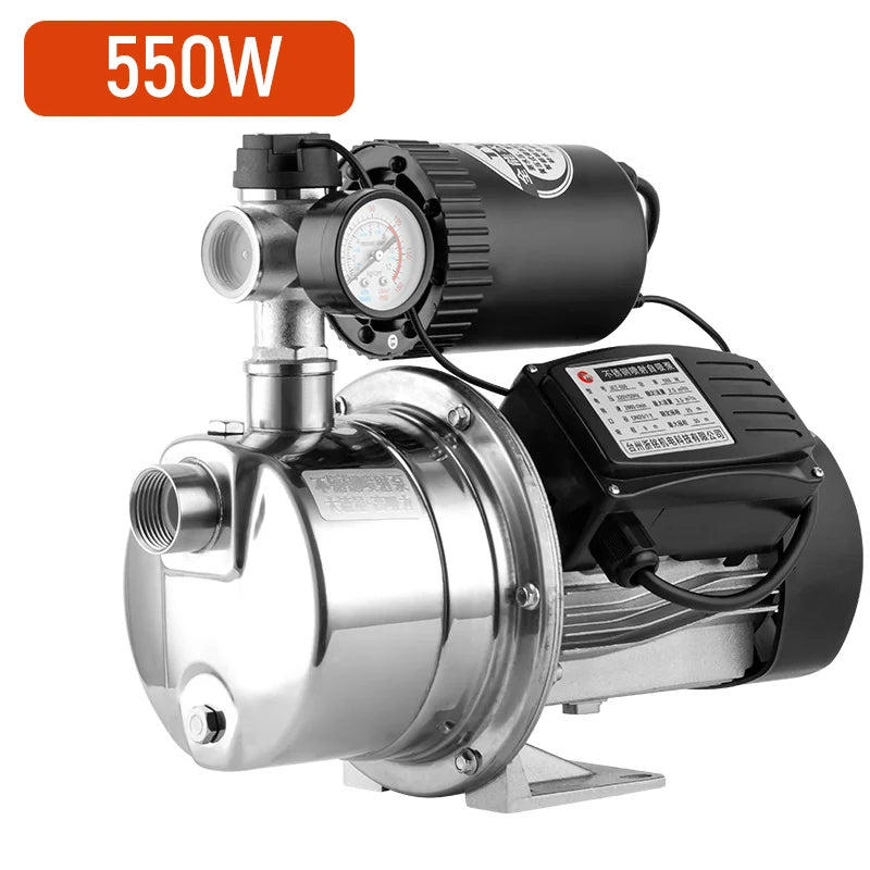 Household Fully Automatic Water Pump 370W-1500W Self-Priming Stainless Steel Silent Tap Booster Pump for Water Supply System