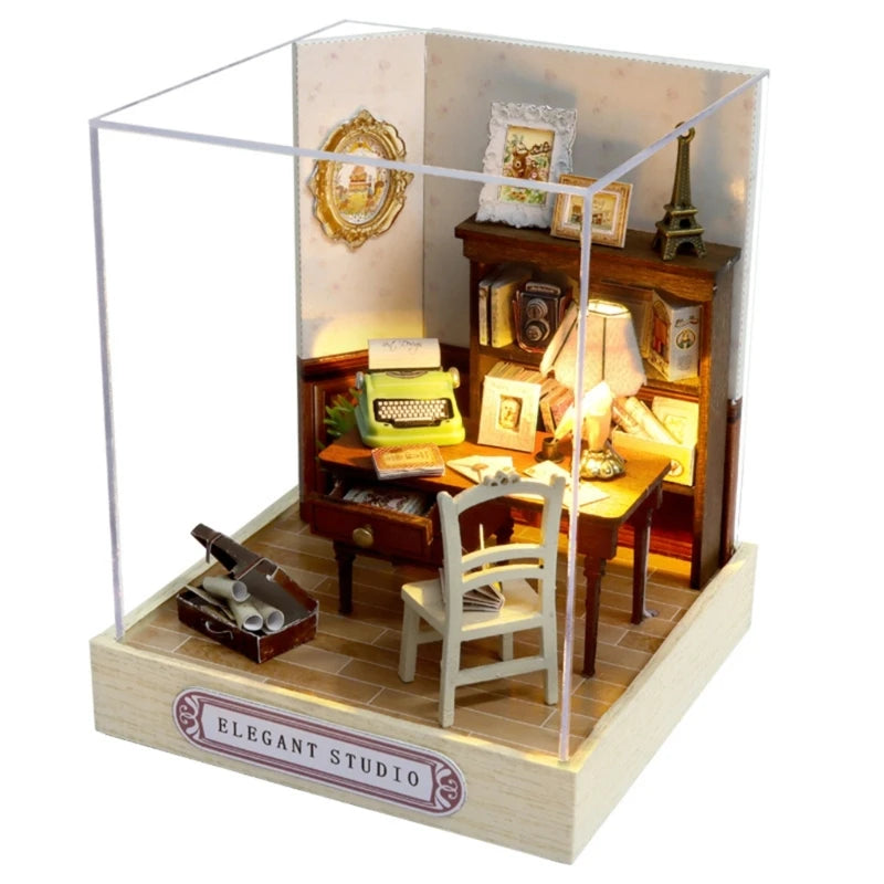 Dollhouse DIY Miniature Furniture Kits Mini Handmade Craft Little House