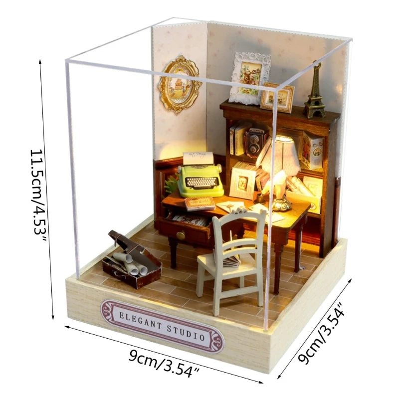 Dollhouse DIY Miniature Furniture Kits Mini Handmade Craft Little House