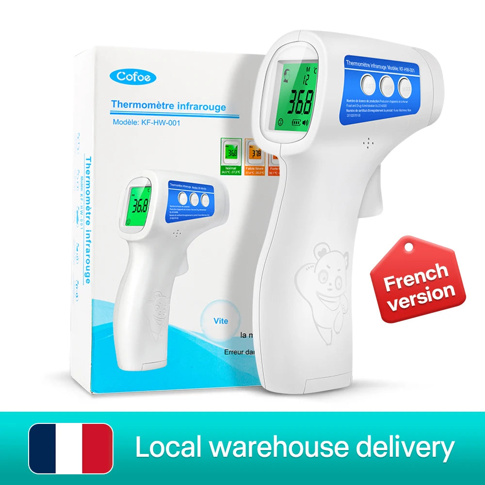 Cofoe 2 in 1 Digital Forehead & Ear Thermometer Non-Contact Medical Thermometer Baby/Adult ±0.1℃ Temperature precise Measure