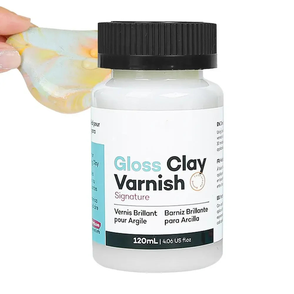 20/60/120ml Clay Varnish Acrylic Air Dry High Gloss Finish Air Dry Clay Sealant for Ceramics Oil Painting Wood Maintenance