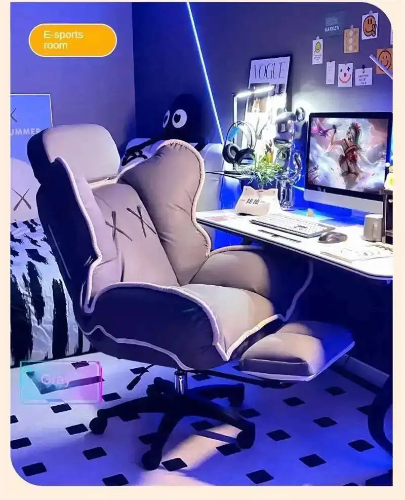 Modern Minimalist Gaming Chair for Household 의자 Computer Chair Comfortable Sitting Leisure Backrest Reclining Office Chair