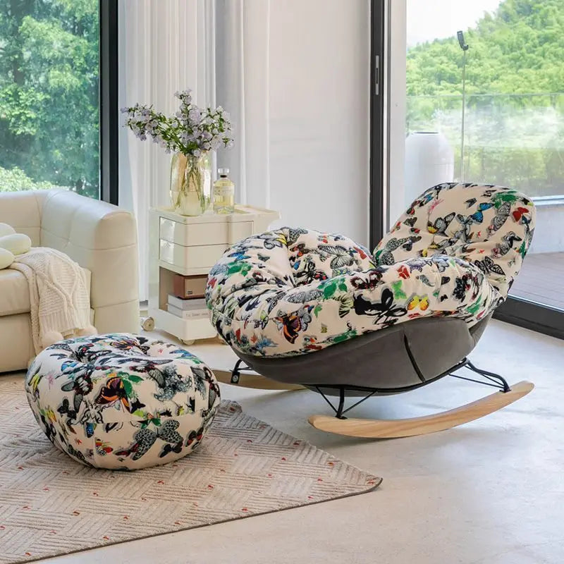 Light Luxury, Single, Lazy, Rocking Chair, Sofa, Recliner, Home, Living Room, Balcony, Leisure, Snail