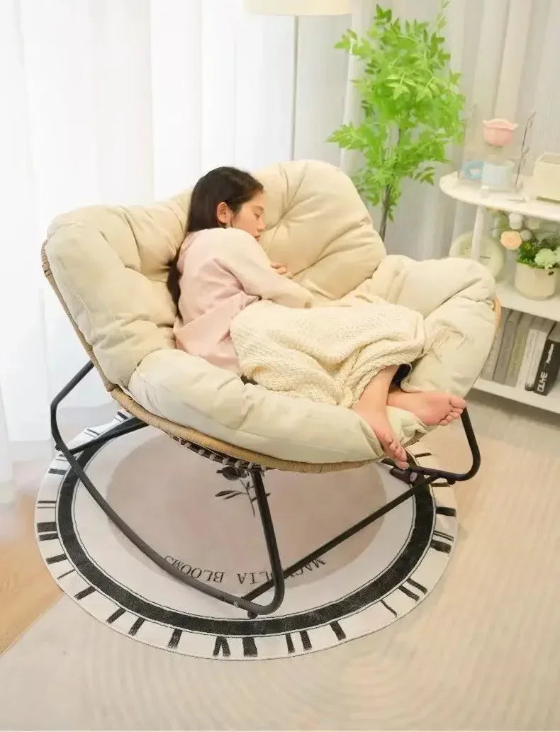 Rocking chair recliner adult balcony home leisure lazy sofa living room single sofa Internet celebrity rocking chair