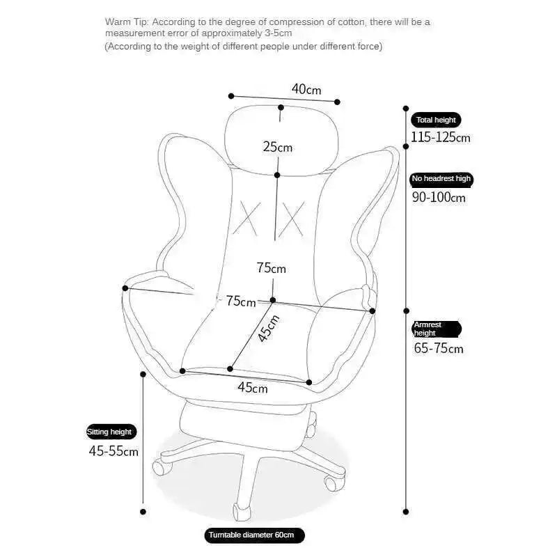 Modern Minimalist Gaming Chair for Household 의자 Computer Chair Comfortable Sitting Leisure Backrest Reclining Office Chair