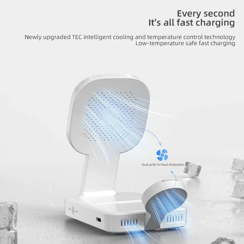 3 In 1 Magnetic Wireless Charger QI2 Folding Wireless Charging Station for Magsafe iPhone 16 15 14 13 iWatch 9 8 7 AirPods Pro