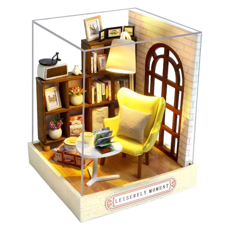 Dollhouse DIY Miniature Furniture Kits Mini Handmade Craft Little House