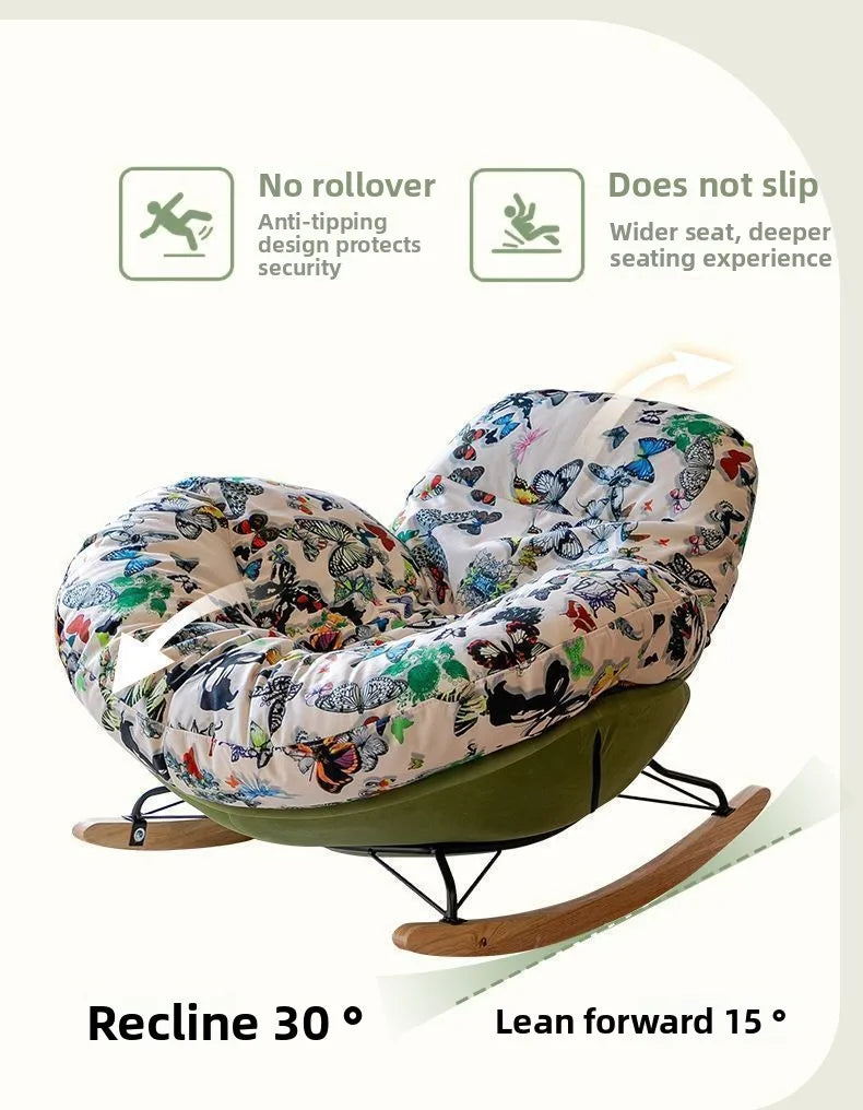 Light Luxury, Single, Lazy, Rocking Chair, Sofa, Recliner, Home, Living Room, Balcony, Leisure, Snail