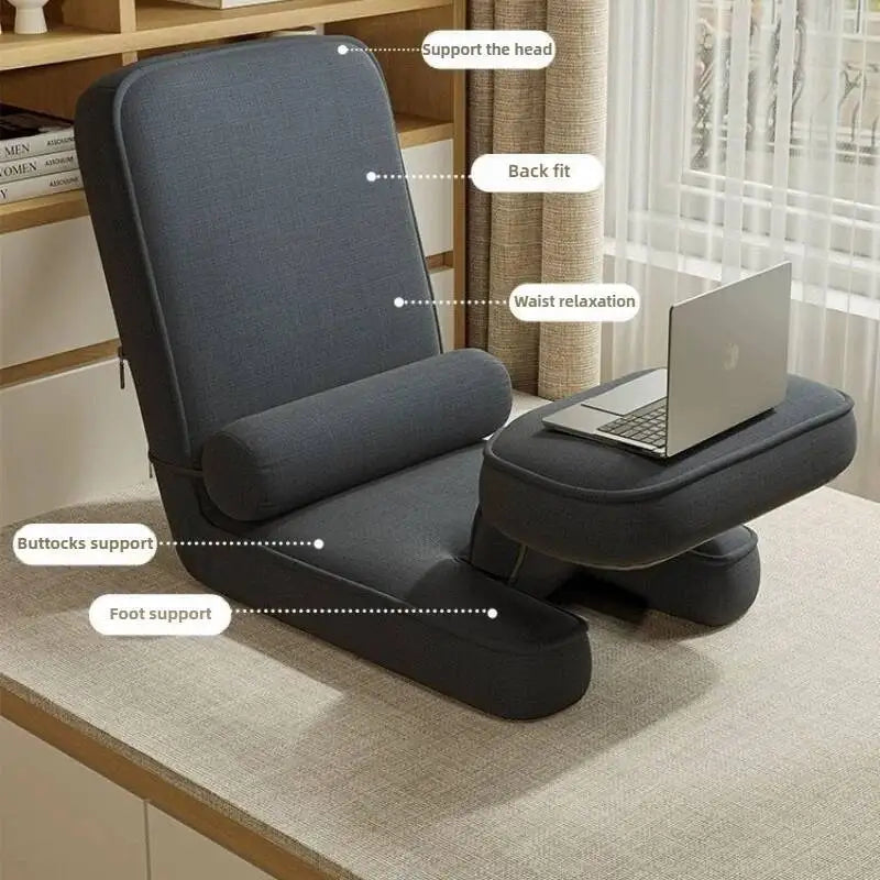 Simple and Modern Legless Folding Lazy Sofa Chair That Can Be Reclined and Adjusted Computer Chair