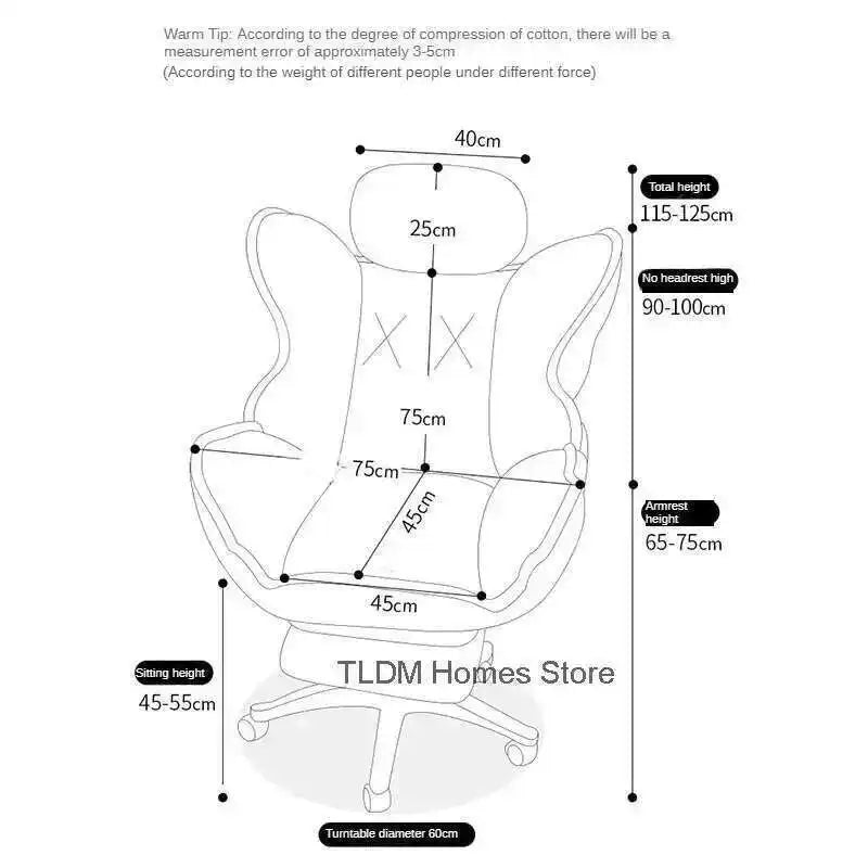 Modern Minimalist Gaming Chair for Household 의자 Computer Chair Comfortable Sitting Leisure Backrest Reclining Office Chair