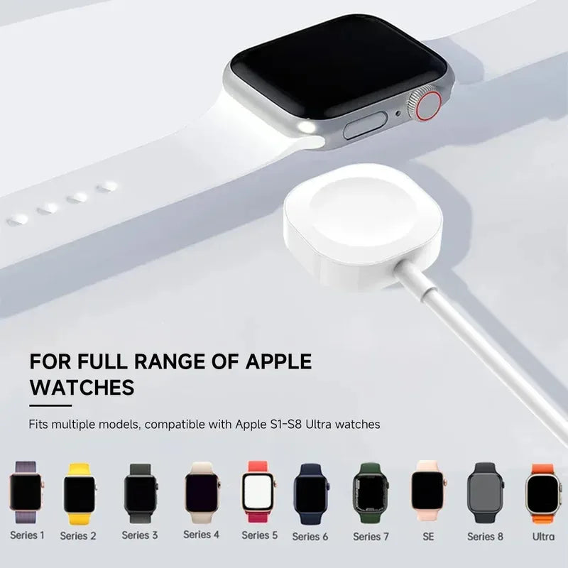 2025 Magnetic Wireless USB A Fast Charger for Apple Watch Ultra Series 9 8 7 6 SE Type C Cable Charging for iWatch Series 5 3 2