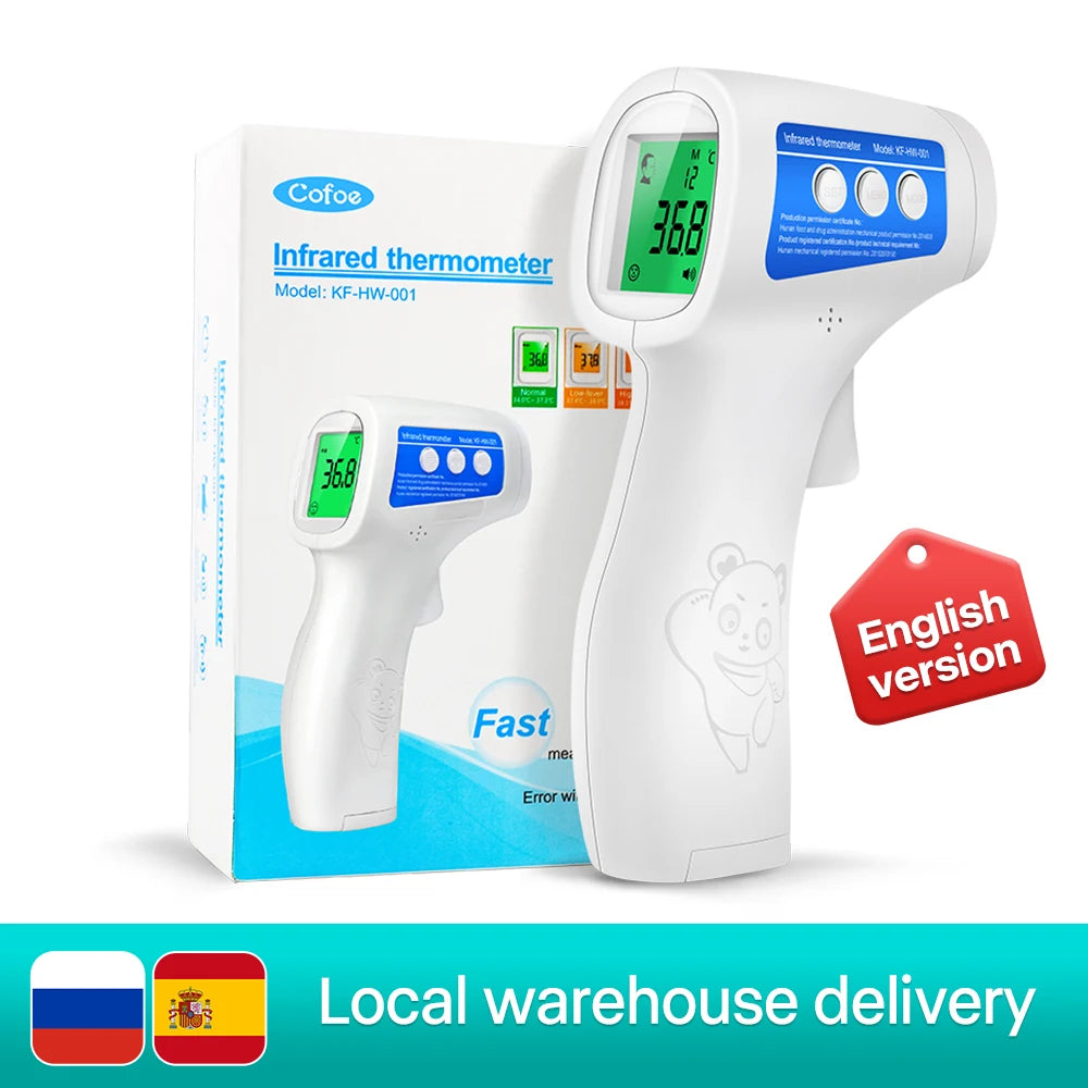 Cofoe 2 in 1 Digital Forehead & Ear Thermometer Non-Contact Medical Thermometer Baby/Adult ±0.1℃ Temperature precise Measure
