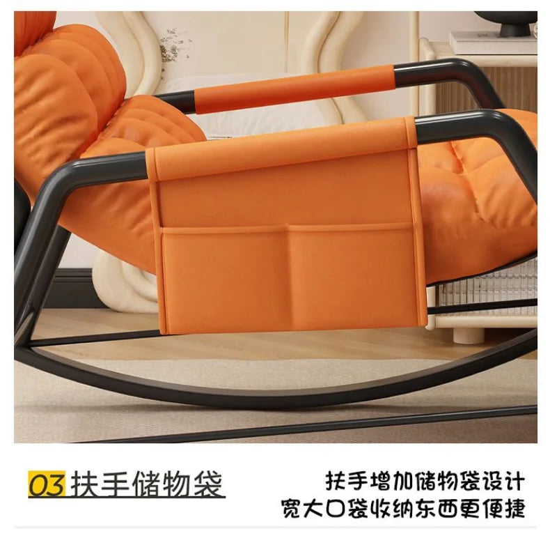 Recliner Rocking Chair Sitting and Sleeping Dual-purpose Lunch Break Chair Balcony Home Leisure Lazy Sofa Chair Ergonomic