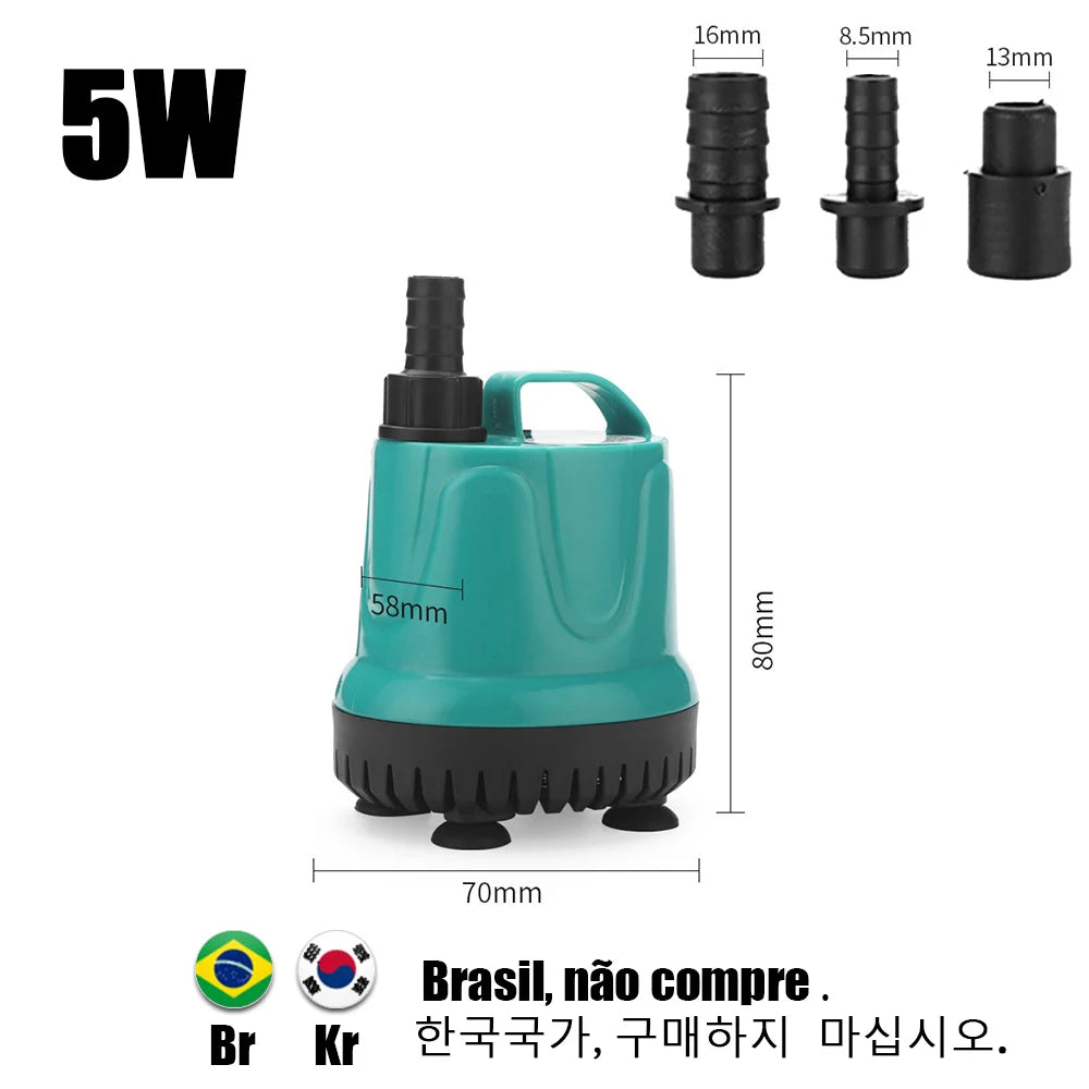 Bottom Suction Water Pump Aquarium 220V-240V Submersible Pump For Water Cycle and Pumping of the Fish Tank