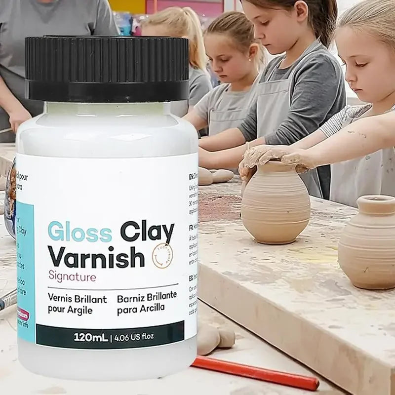 20/60/120ml Clay Varnish Acrylic Air Dry High Gloss Finish Air Dry Clay Sealant for Ceramics Oil Painting Wood Maintenance