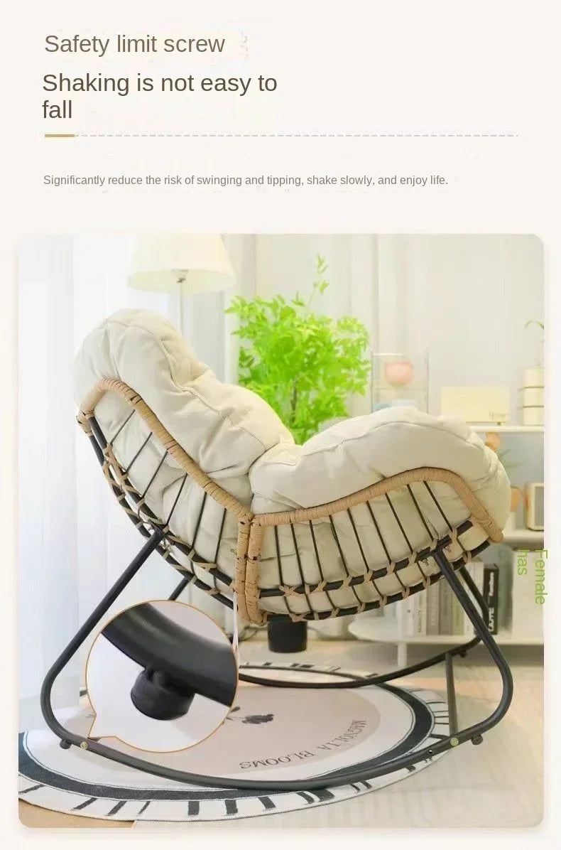 Rocking chair recliner adult balcony home leisure lazy sofa living room single sofa Internet celebrity rocking chair