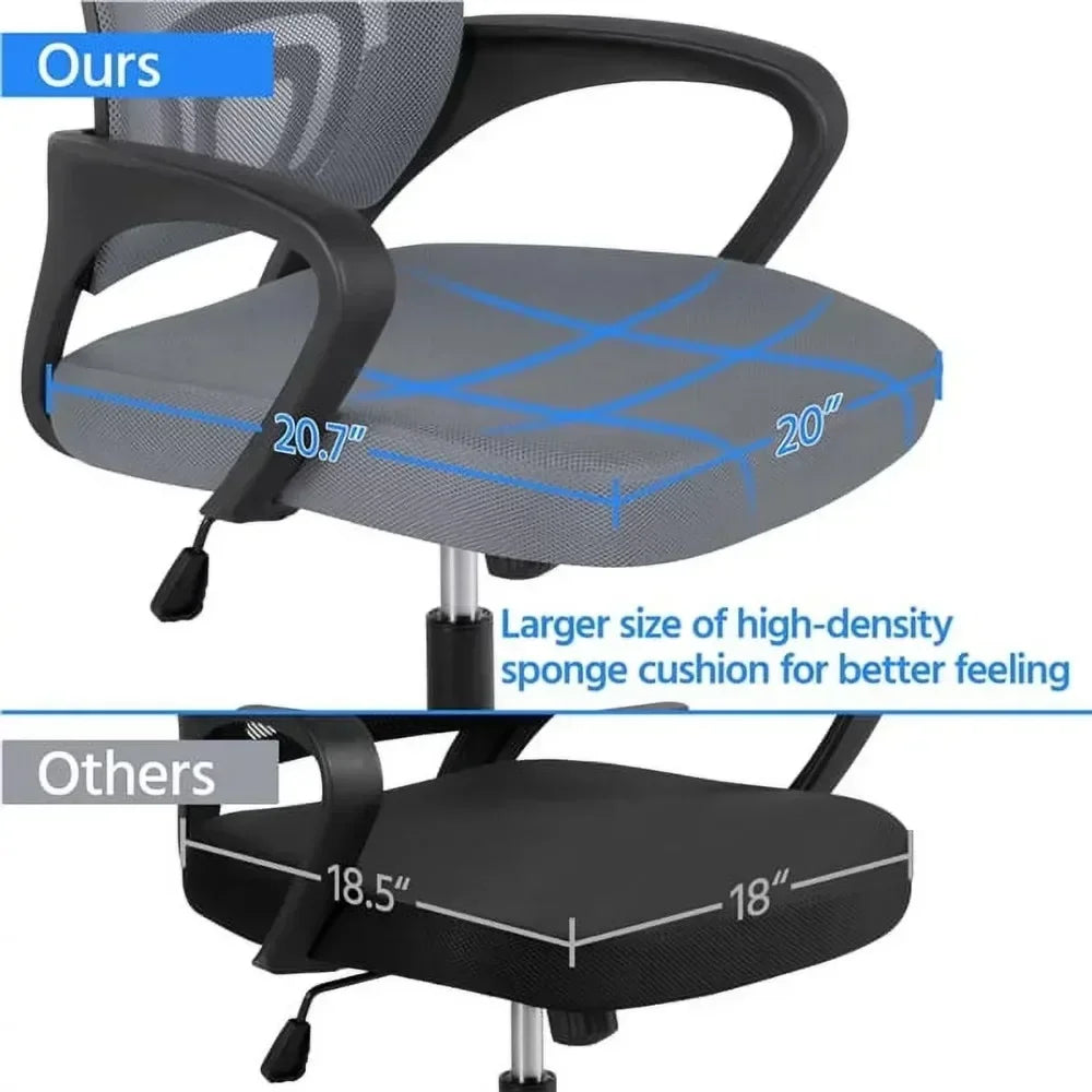 Adjustable Desk Swivel Chairs Computer Chair with Armrests Elastic Chair Flip-up Arms and Lumbar Ergonomic Gamer Recliner Chair