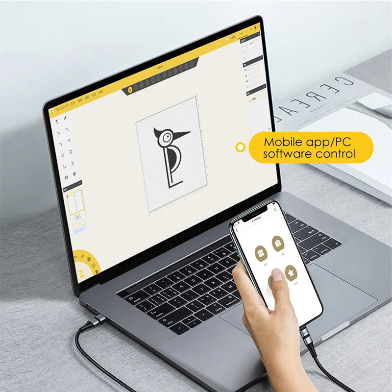Laserpecker Laser Engraving Machine With 5W 2K Bluetooth 5.0 Mini Portable Engraver For Woodworking DIY Paper Leather LP2