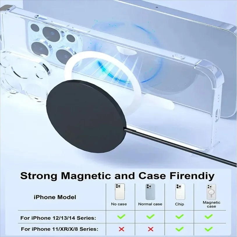 100W Magnetic Wireless Charger Dock for Magsafe iPhone 16-12 Samsung Xiaomi Mini USB A PD Fast Charging Pad Stand Mag Chargers