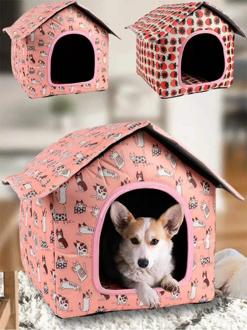 Waterproof Cat House for Outdoors Rainproof Dog House Cat House Villa Tent Collapsible Pet Shelter house waterproof sun proof