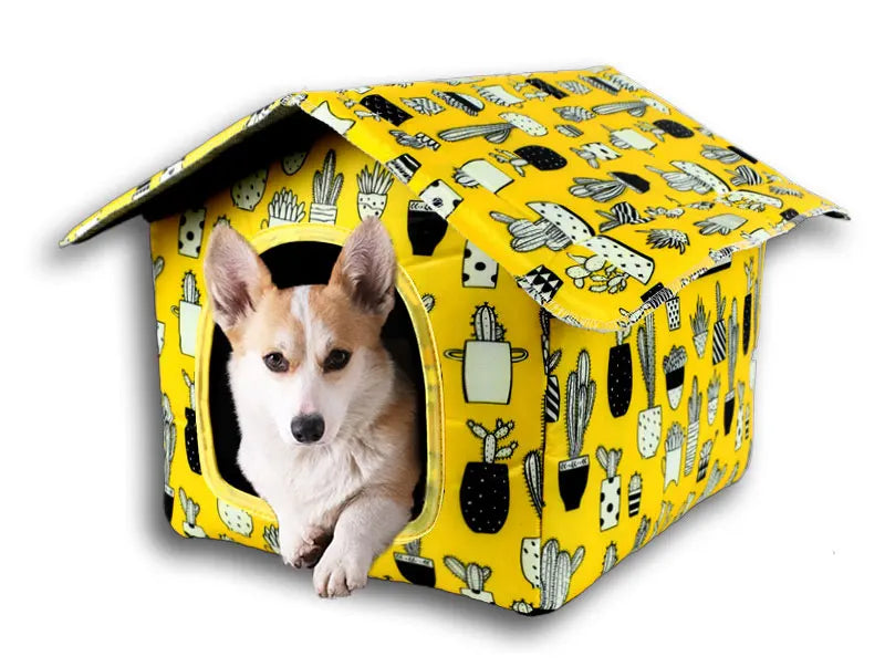 Waterproof Cat House for Outdoors Rainproof Dog House Cat House Villa Tent Collapsible Pet Shelter house waterproof sun proof