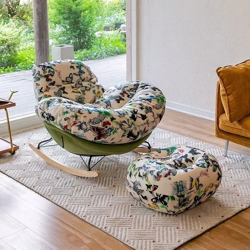 Light Luxury, Single, Lazy, Rocking Chair, Sofa, Recliner, Home, Living Room, Balcony, Leisure, Snail