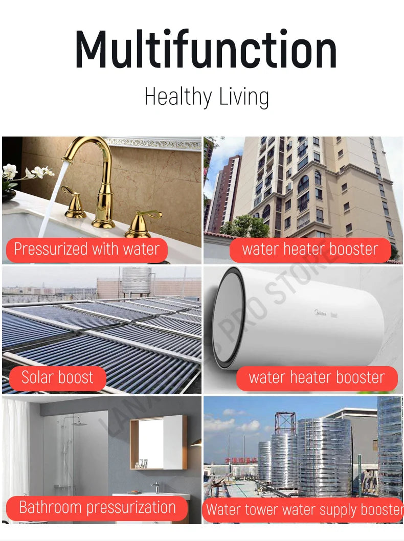 Household Fully Automatic Water Pump 370W-1500W Self-Priming Stainless Steel Silent Tap Booster Pump for Water Supply System